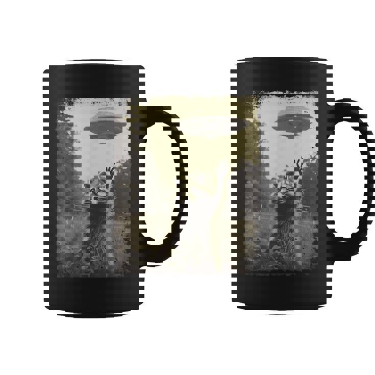 ヴィンテージ ヒップスター レトロ Hip Hop Uap ストリートウェア エイリアン 面白い Ufo ラクーン コーヒーマグ