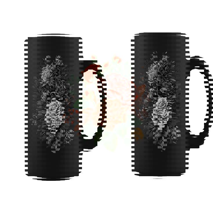 ヴィンテージ 薔薇 花 花 イラスト 花 コーヒーマグ