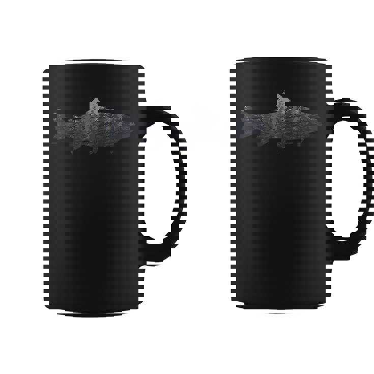 ヴィンテージダークトラウトtシャツ トラウトフライフィッシング コーヒーマグ