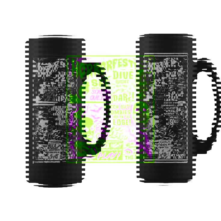 ヴィンテージホラーフェス ハロウィン映画ポスター オールドタイムホラー コーヒーマグ