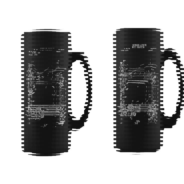 ヴィンテージミシンブループリントシャツ ニットキルティング コーヒーマグ