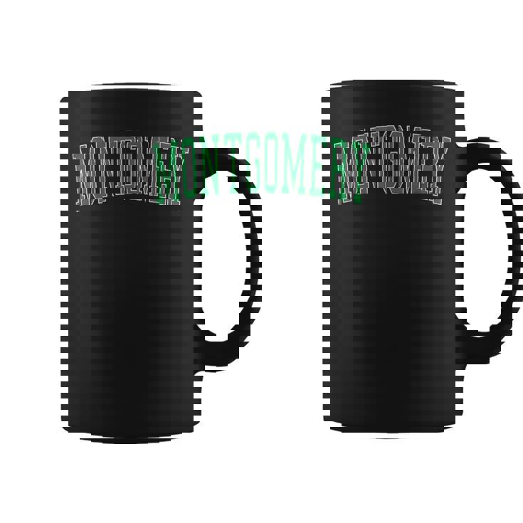 ヴィンテージモンゴメリーilアンティーク調グリーンバーシティスタイル コーヒーマグ