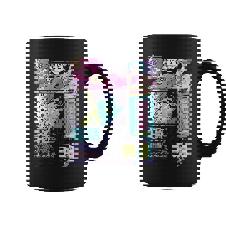 ヴィンテージ・アニメ・スタイル ミッドナイト・ジャパン・マンガ コーヒーマグ