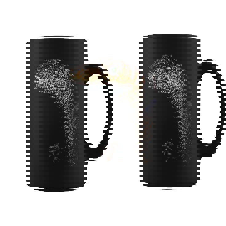 ヴェロキラプトル恐竜狩りリアルなグラフィックデザイン コーヒーマグ