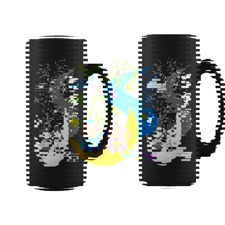 七夕、天の川、着物、日本祭りかわいい、星、日本の伝統的なお祭り、夏、夏休み、日本人形 コーヒーマグ