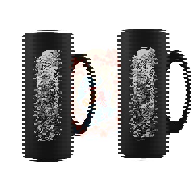 三味線猫 ヴィンテージ 日本 鬼 デザイン コーヒーマグ