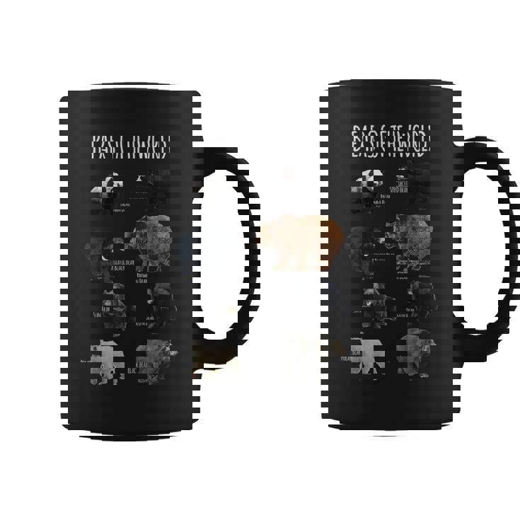 世界のクマ パンダ ポーラーグリズリー ブラック かわいいクマギフト コーヒーマグ