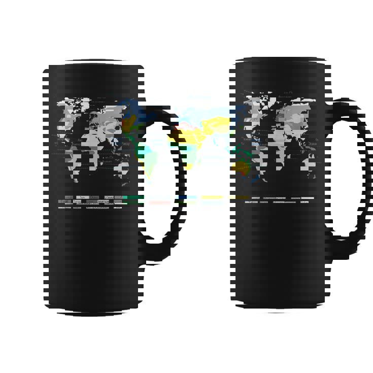 世界地図 気候帯 海名 英語語 コーヒーマグ
