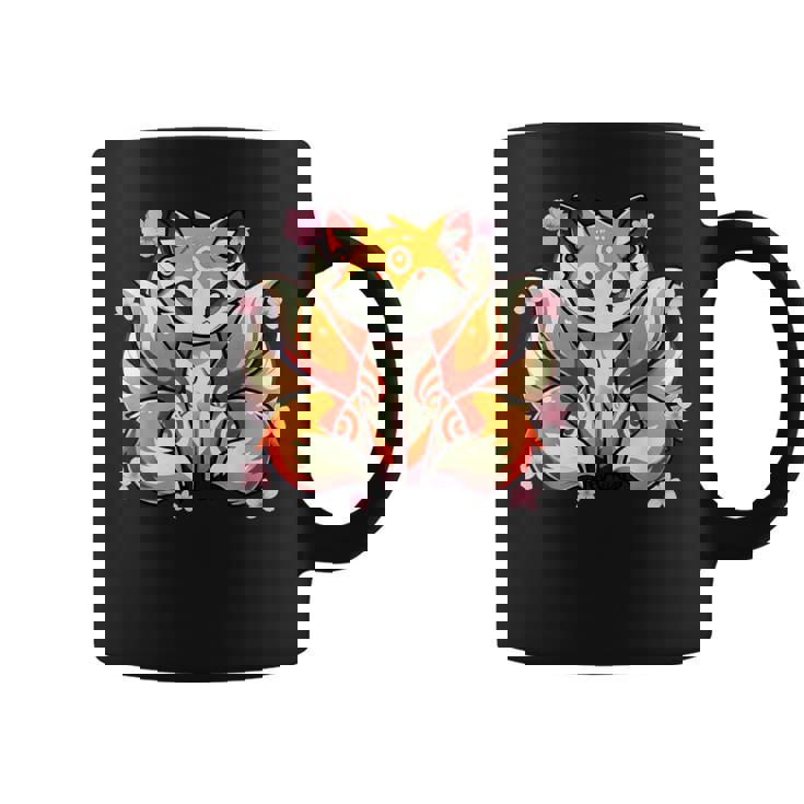 九尾 狐 きつね 日本の桜 コーヒーマグ