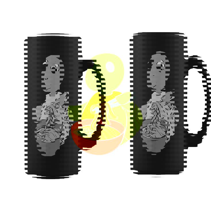 亀がラーメンを食べる 和食 コーヒーマグ