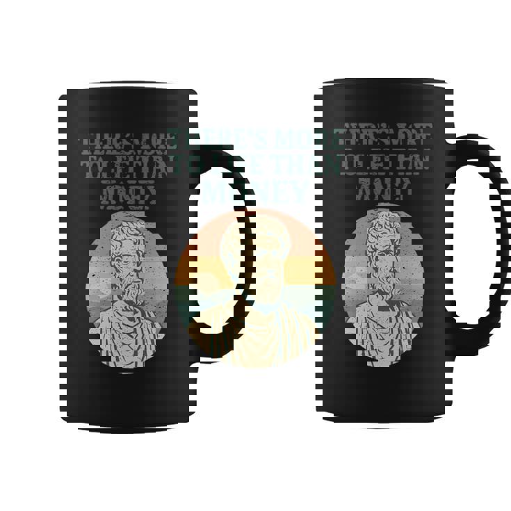 人生にはお金以上のものがあります 哲学者古代 長袖tシャツ コーヒーマグ