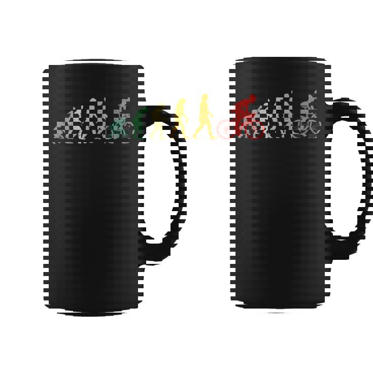 人類の進化 自転車好き ロードバイク クロスバイク サイクリング サプライズ おもしろ レトロ 自転車 コーヒーマグ