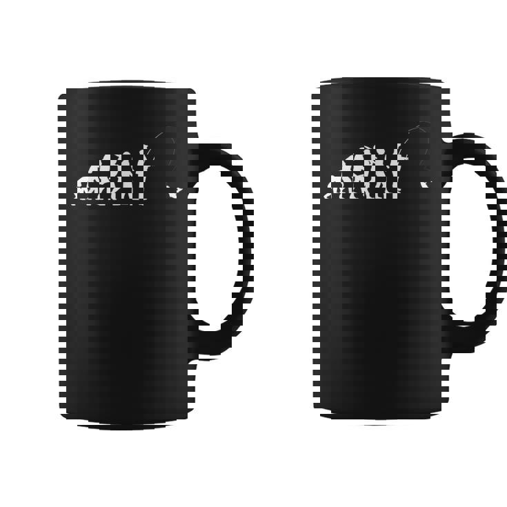 人類の進化 釣り竿 漁師 釣り人 面白い 釣り フィッシング 半袖 サプライズ おもしろ アイデア 釣り コーヒーマグ