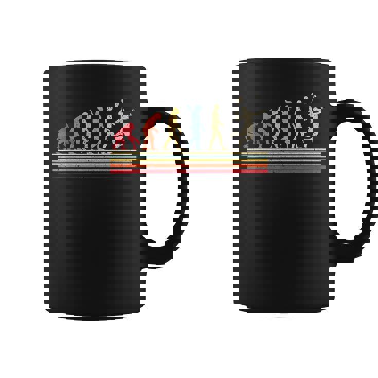 人類進化 バドミントンデザイン コーヒーマグ