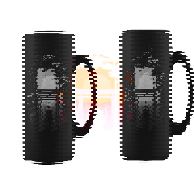 伝統的な日本の侍 日没と鳥居 コーヒーマグ