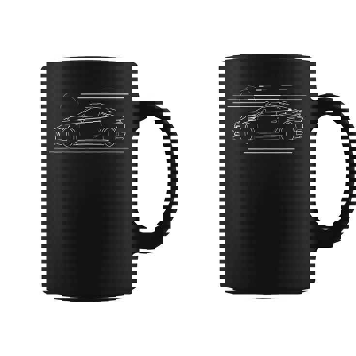 伝説のスポーツカーtシャツ アイコニックな911シルエットデザイン コーヒーマグ