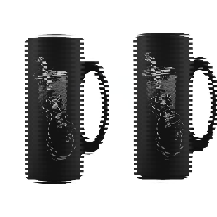 伝説のブルースギターとアンプのデザイン。ギタリストギフト コーヒーマグ