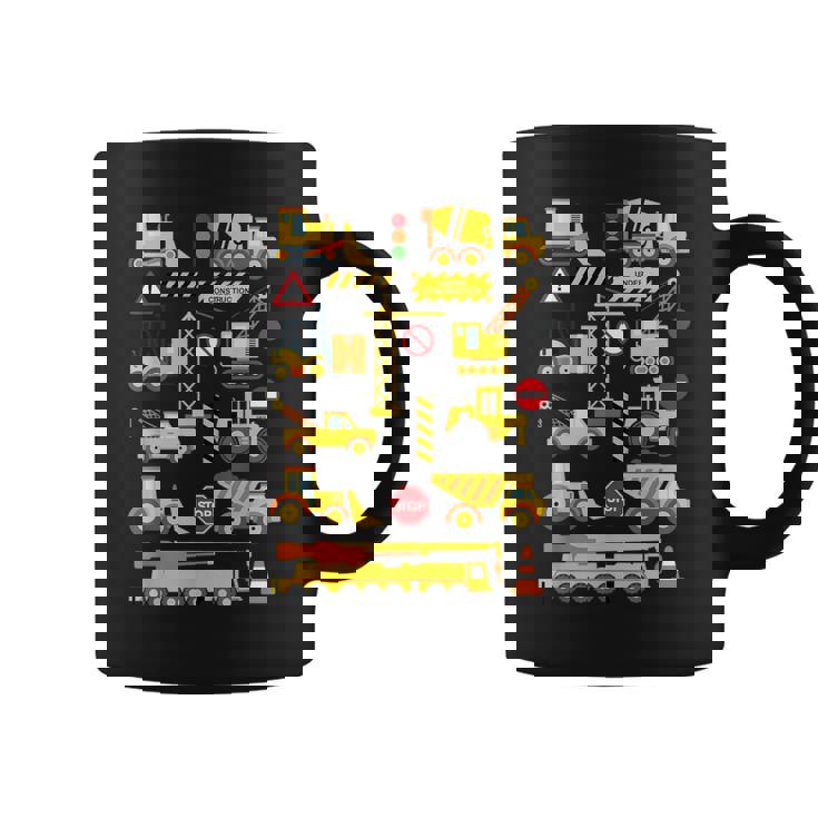 働く車 工事車両 面白いtシャツ イラスト かわいい キッズ 子供用 メンズ おもしろグッズ 子供 男の子 コーヒーマグ