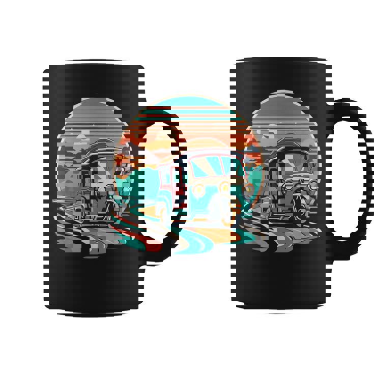 前景にアジアのトゥクトゥク コーヒーマグ