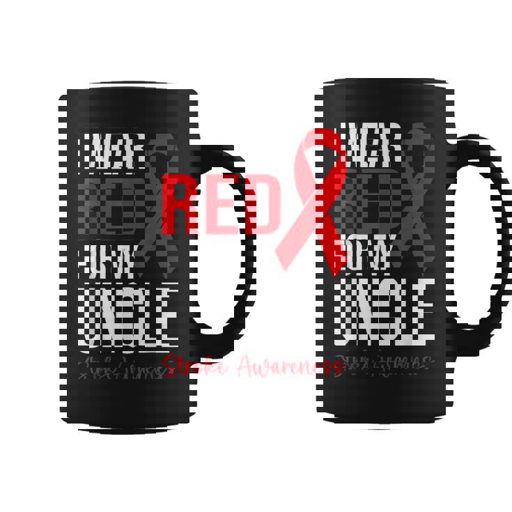 叔父さんの脳卒中啓発のために赤を着ています コーヒーマグ