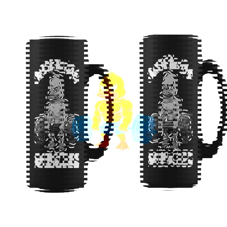 取り付け 筋肉 アヒル ウェイトリフティング フィットネス ジム 男の子 男性 コーヒーマグ