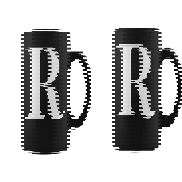 名前入り アルファベット イニシャル文字 R ギフト コーヒーマグ