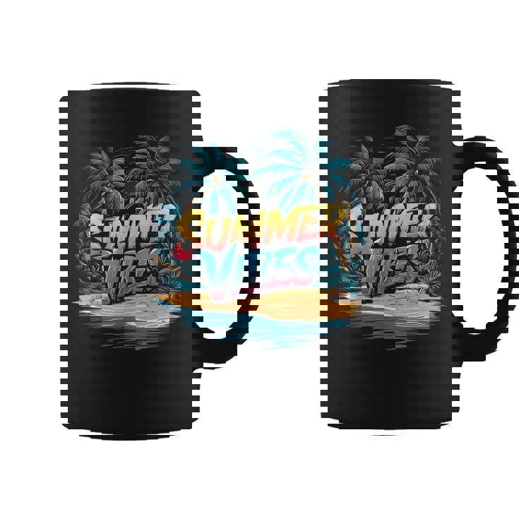 夏 バイブ トロピカル ビーチ ヤシの木 オーシャン サンシャイン コーヒーマグ
