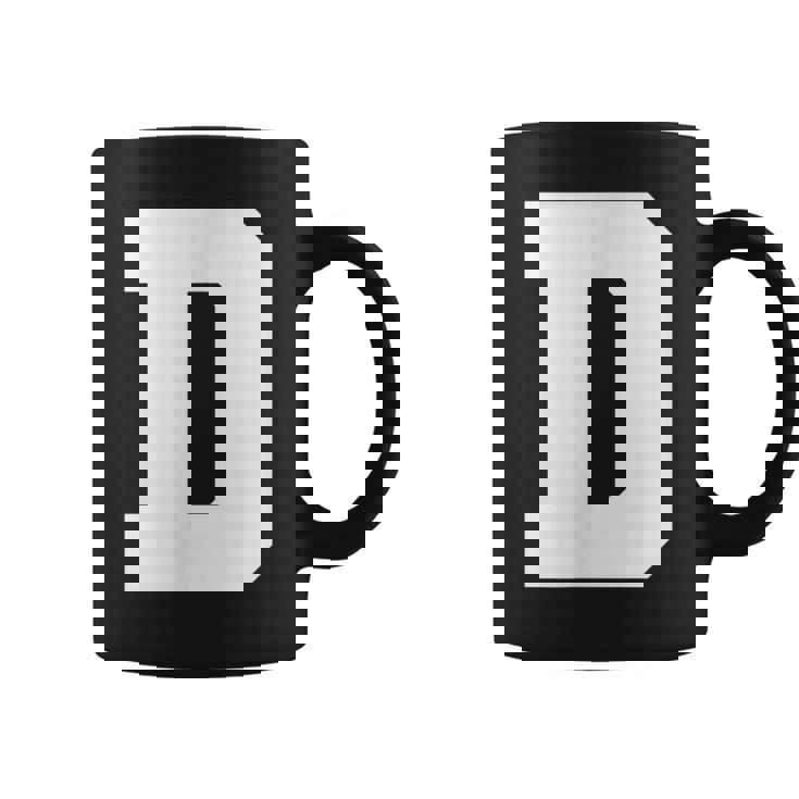 大文字 D アルファベットモノグラム イニシャル コーヒーマグ