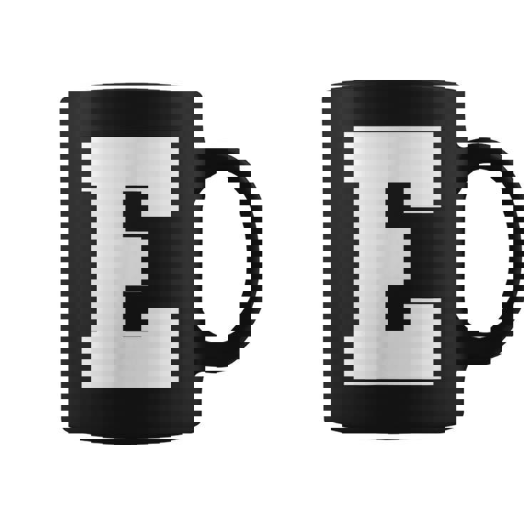 大文字 E アルファベット モノグラム イニシャル コーヒーマグ