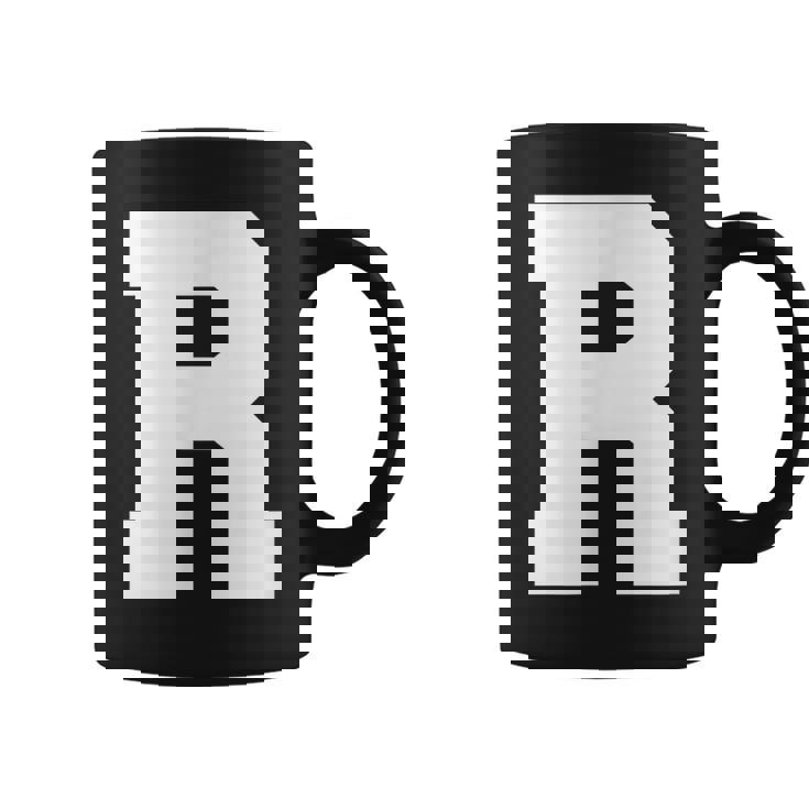 大文字 R アルファベット モノグラム イニシャル コーヒーマグ