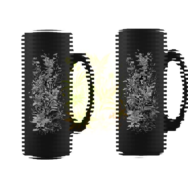 大麻植物とつぼみ 420 草 麻 サティバ インディカ ポットヘッド コーヒーマグ