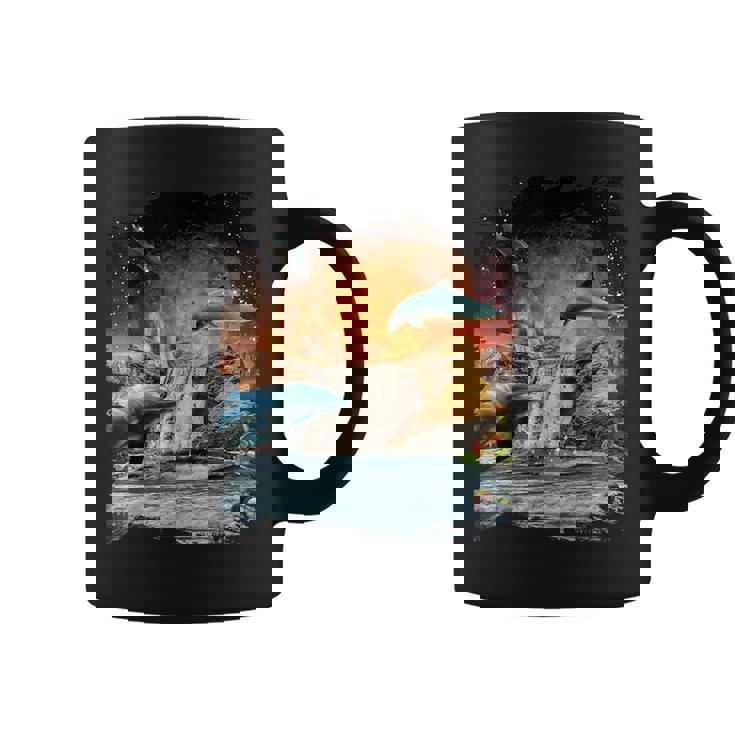 天体金星イルカ、宇宙惑星銀河ドルフィンズ コーヒーマグ