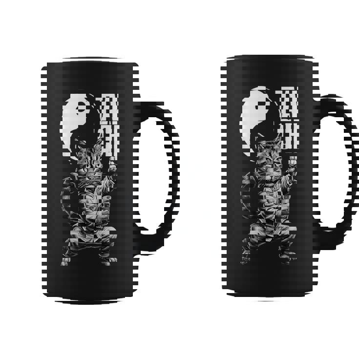 太極拳 猫 ボバ ティー 面白い カワイイ 武道 禅 キティ コーヒーマグ