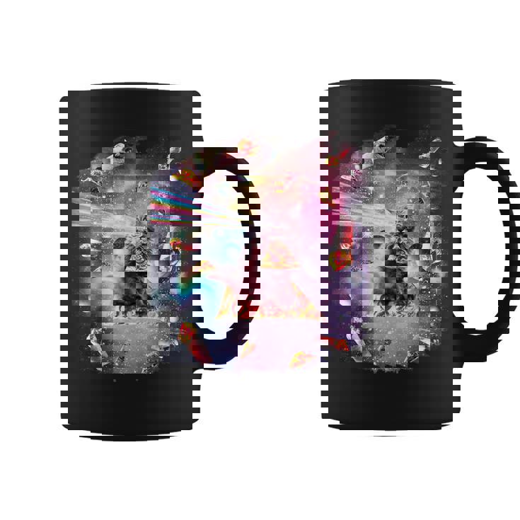 宇宙ピザ猫-レインボーレーザー、タコス、ブリトー コーヒーマグ