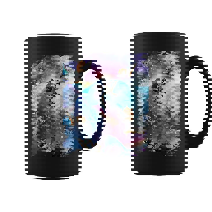 宇宙猫 乗馬サメ ギャラクシー レインボーキャット オンシャークス コーヒーマグ