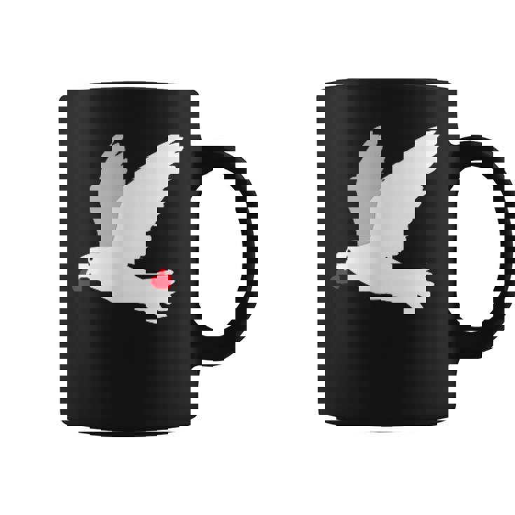 平和への愛を込めた白い鳩 コーヒーマグ