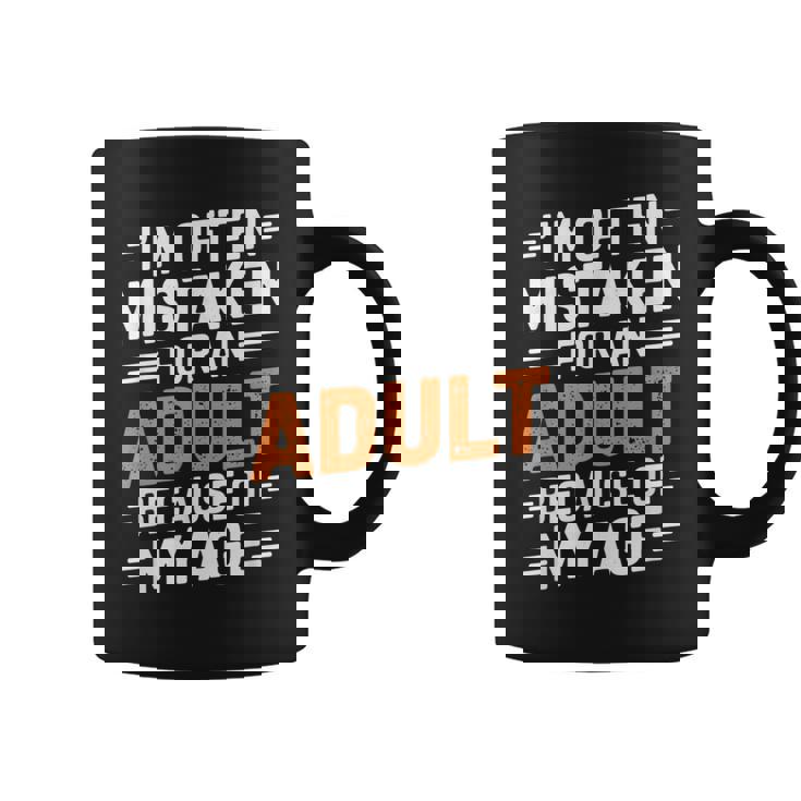 年齢のせいでよく大人と間違われる コーヒーマグ