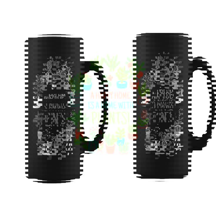 幸せな家は植物のある家です「A Happy Home Is A Home With Plants」- 観葉植物の園芸 コーヒーマグ