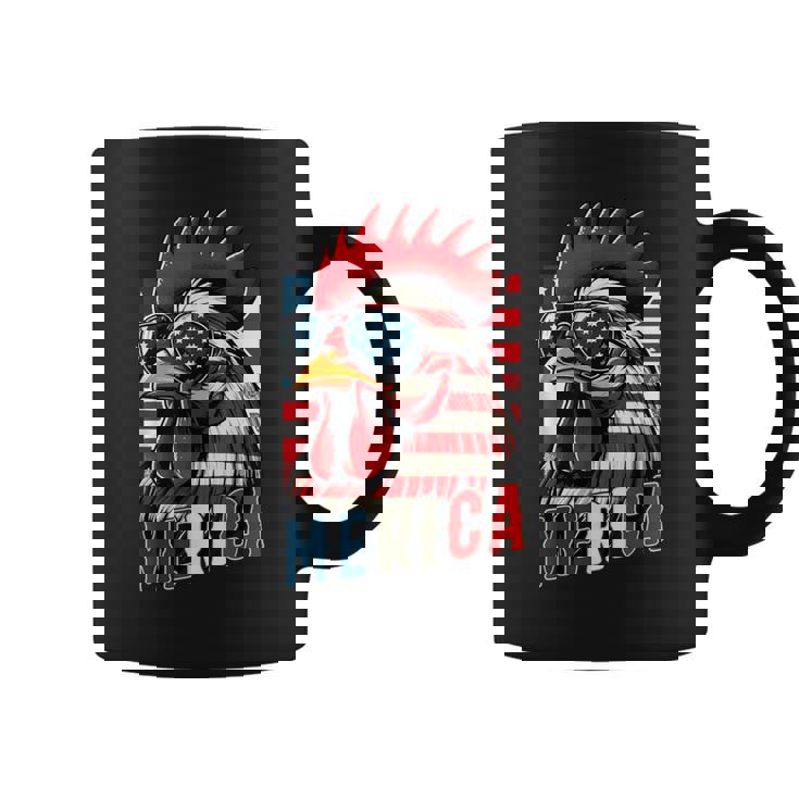 愛国心が強いチキンメリカ アメリカ国旗 鶏好き 7月4日 コーヒーマグ