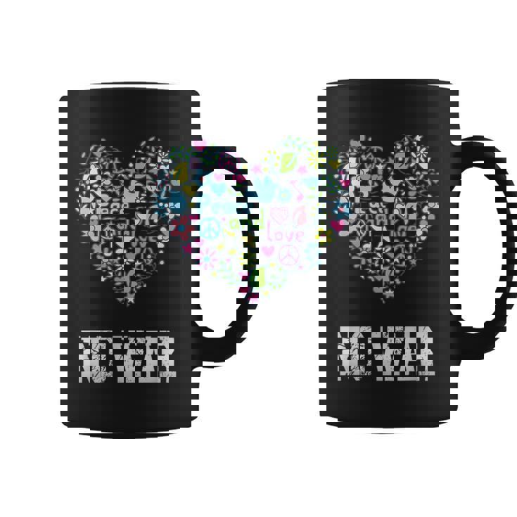 戦争なし、平和、反戦、戦争なし コーヒーマグ