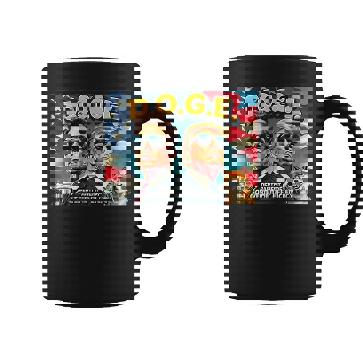 政府効率省 イーロン・マスク・ドナルド・トランプ コーヒーマグ