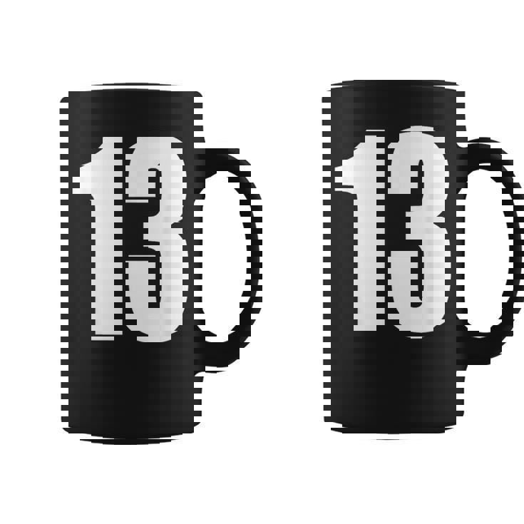 数字 Nhirn 数字 13 プレーン 白 数字 コーヒーマグ