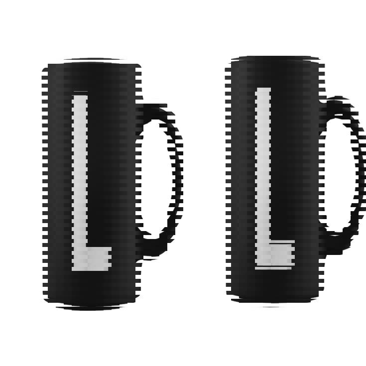 文字l アルファベットモノグラム イニシャル コーヒーマグ