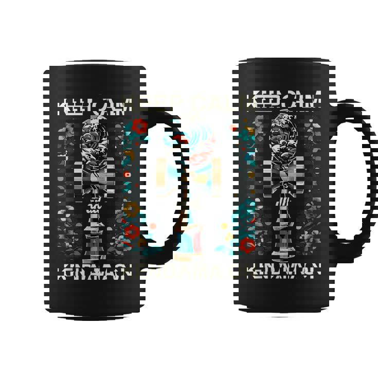 日本のけん玉 花柄 グレートウェーブ けん玉 コーヒーマグ