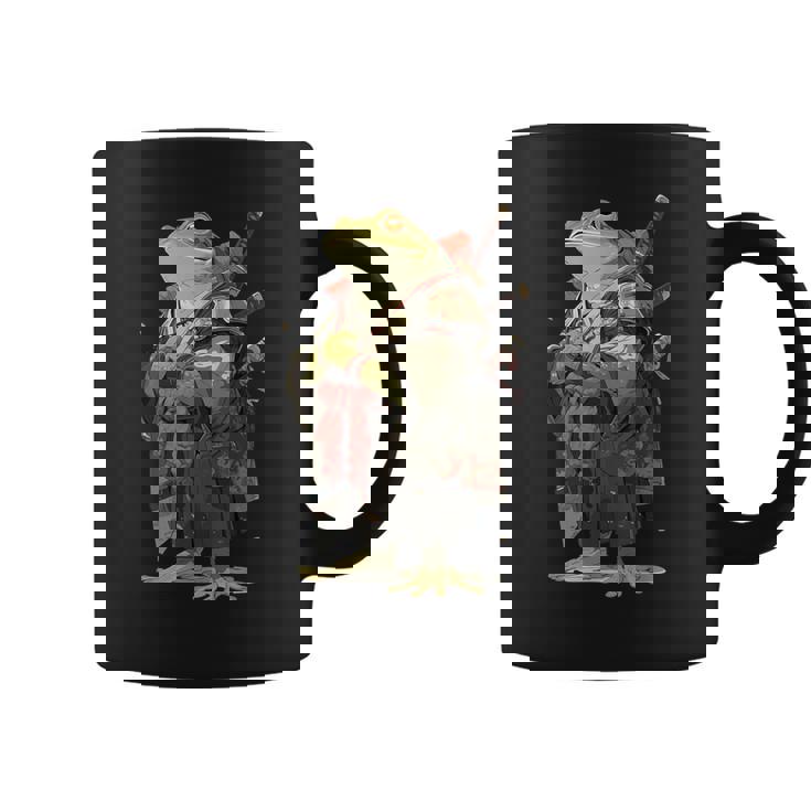 日本の侍カエル コーヒーマグ
