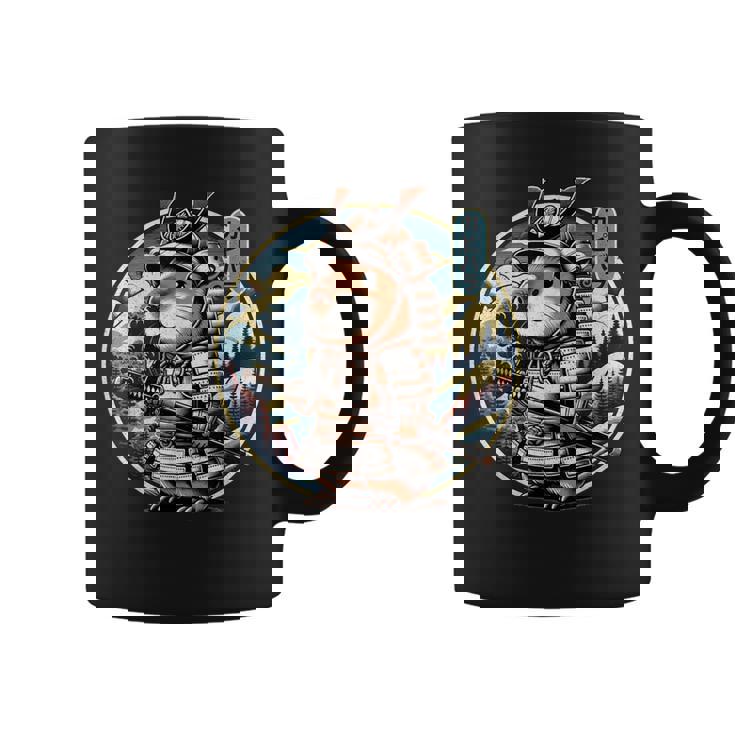 日本の侍カピバラのタトゥー、かわいい忍者カピバラ コーヒーマグ