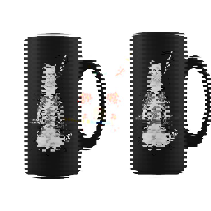 日本の侍猫刀忍者 ヤクザタトゥー コーヒーマグ