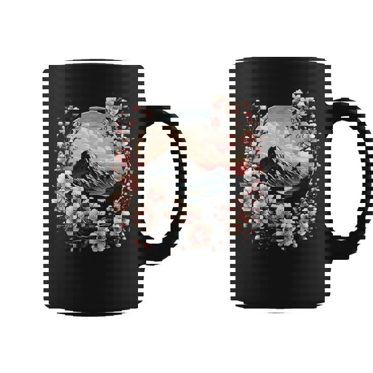 日本の桜 ピンク 桜 富士山 自然 アート コーヒーマグ