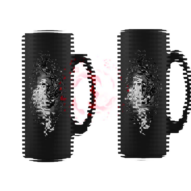 日本の陰陽鯉のアート。 コーヒーマグ