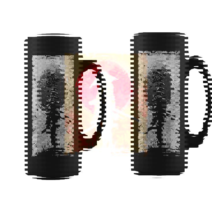 日本アート サムライ ビンテージ ファイター レトロデザイン コーヒーマグ